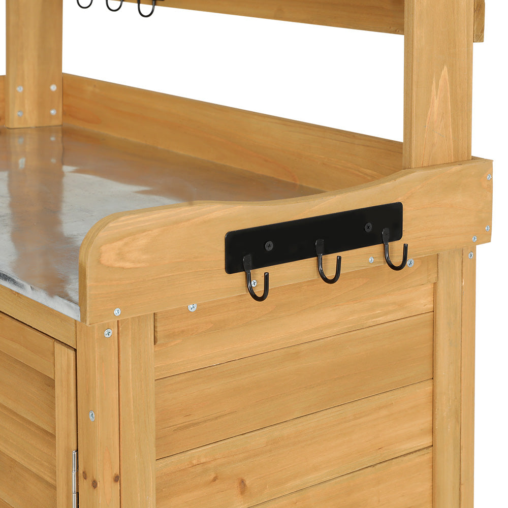 Marlook Outdoor Storage Cabinet Box Potting Bench Table Shelf Chest Garden Shed