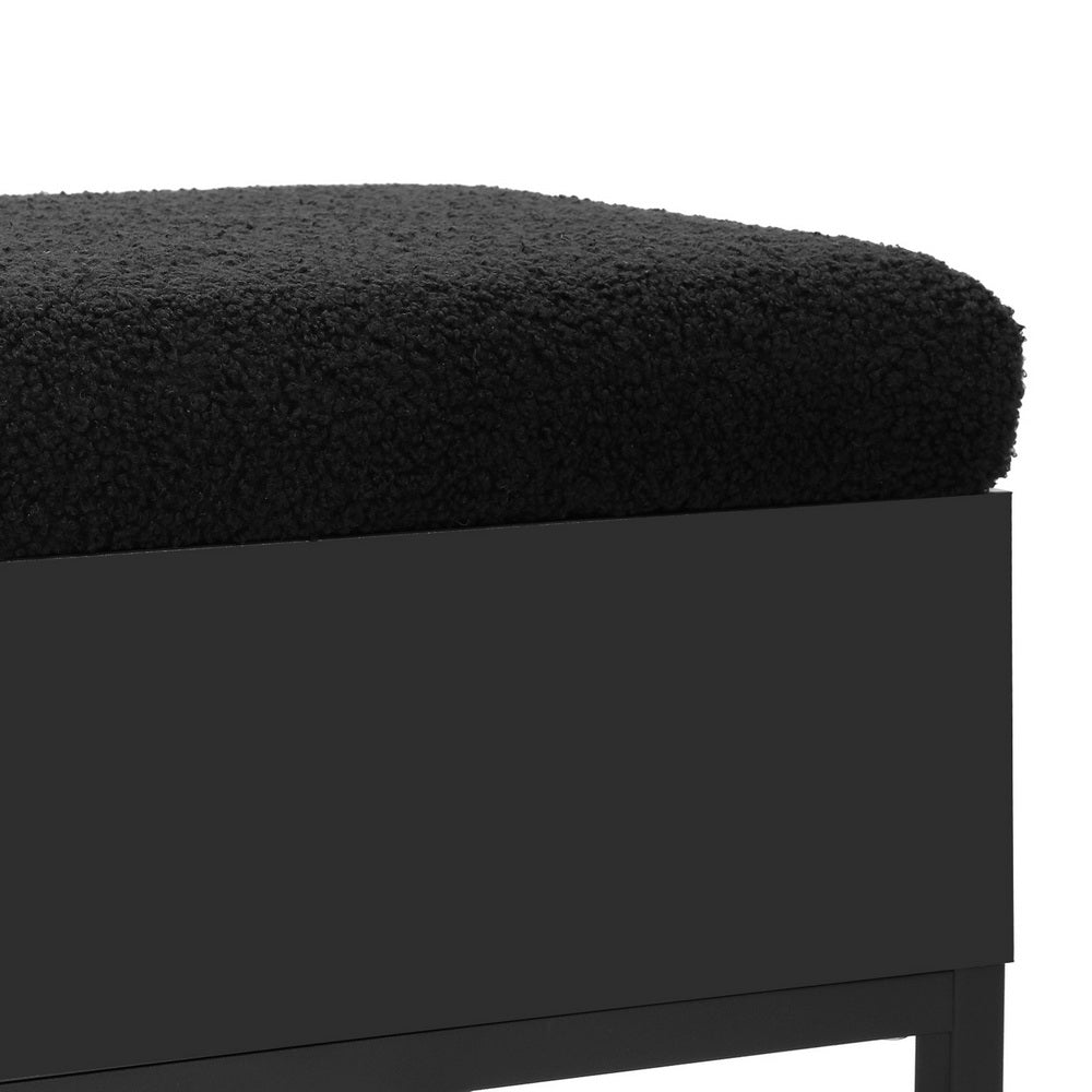 Marlook Storage Ottoman Blanket Box 110cm Boucle Shelf