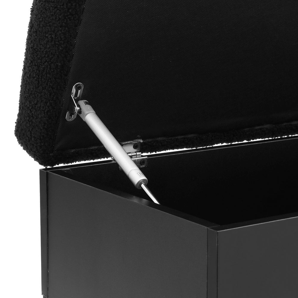 Marlook Storage Ottoman Blanket Box 110cm Boucle Shelf