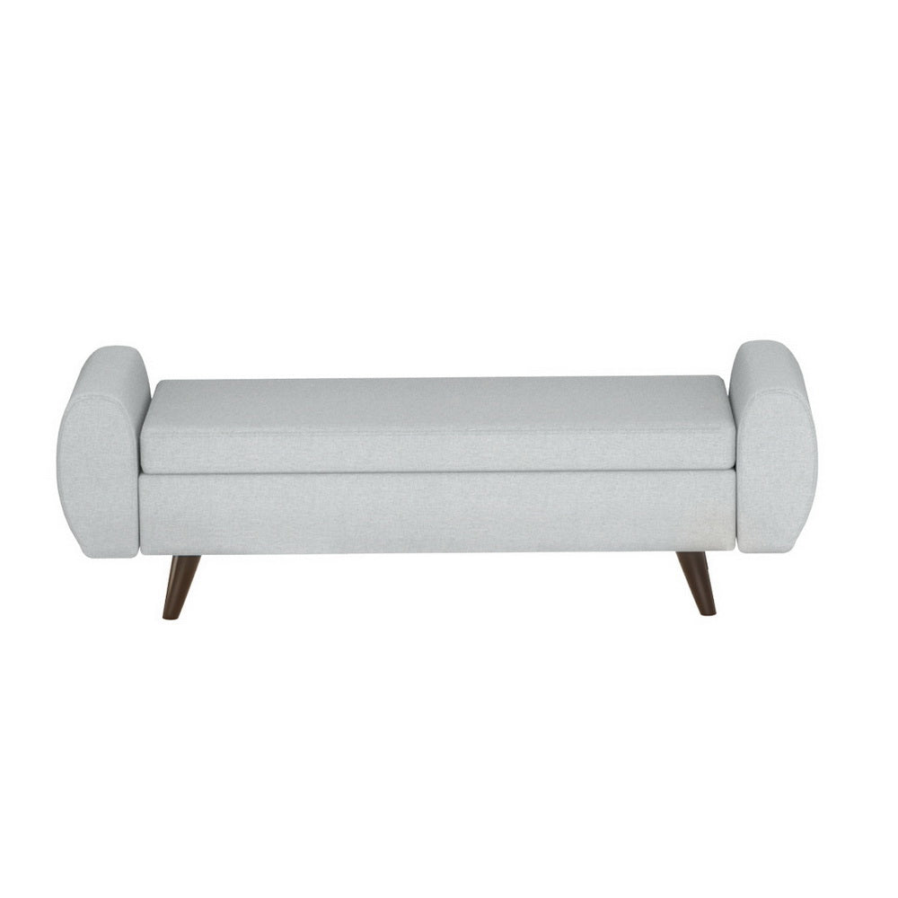 Marlook Storage Ottoman Blanket Box Armrest 140cm Grey