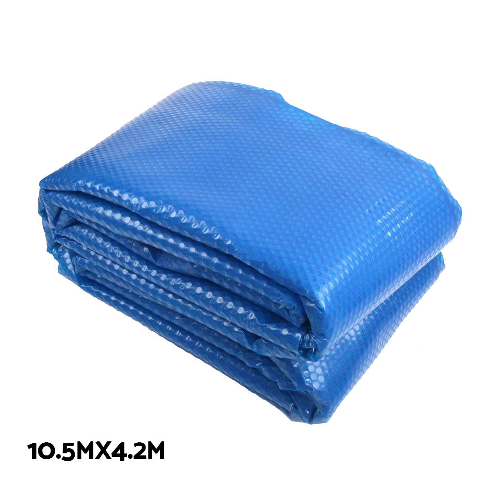 Marlook Pool Cover 500 Micron 10.5x4.2m Swimming Pool Solar Blanket 5.5m Roller
