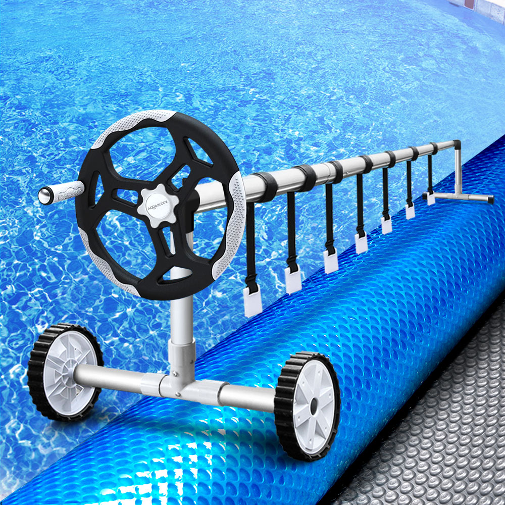 Marlook Pool Cover 500 Micron 10.5x4.2m Swimming Pool Solar Blanket 5.5m Roller
