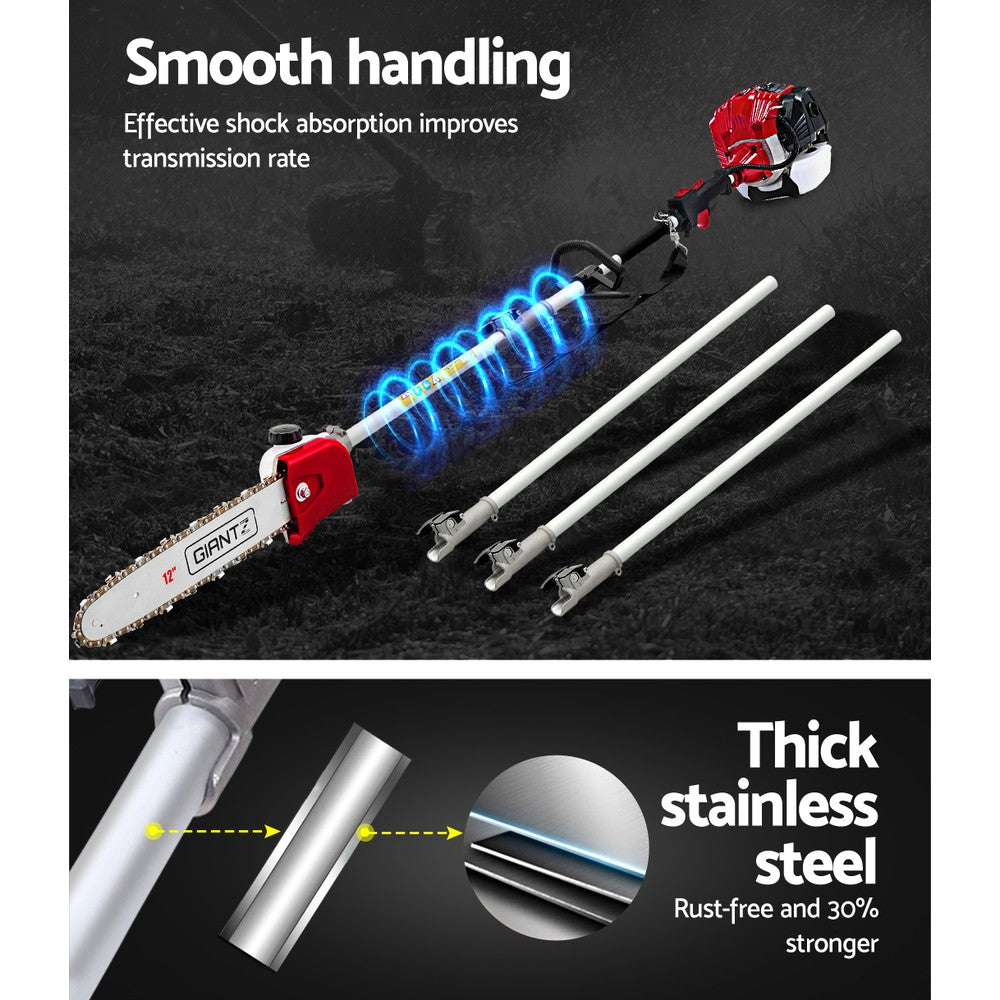 Marlook 65CC Pole Chainsaw Hedge Trimmer Brush Cutter Whipper Saw Snipper 7-in-1