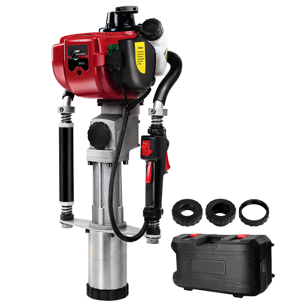 Marlook Petrol Post Driver 4-Stroke Rammer Pile Star Picket Fence Hole Drive Red