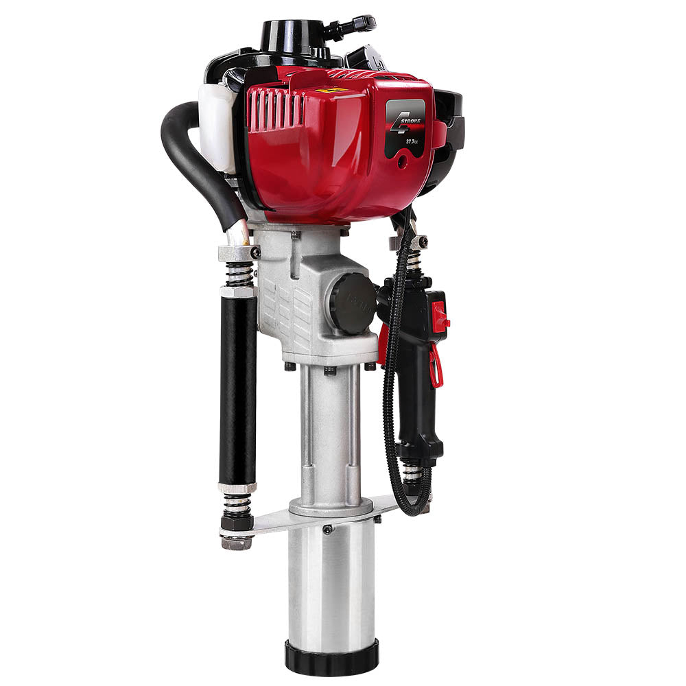 Marlook Petrol Post Driver 4-Stroke Rammer Pile Star Picket Fence Hole Drive Red