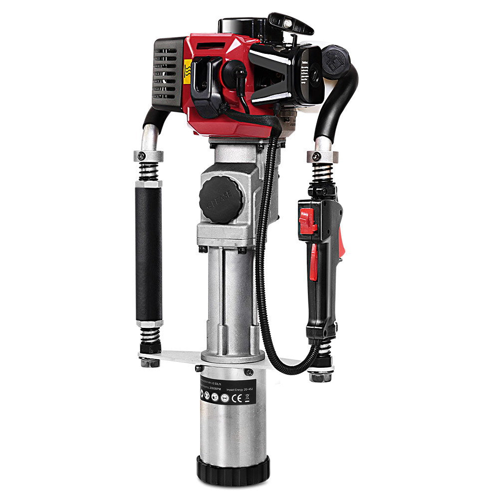 Marlook Petrol Post Driver 2-Stroke 55CC Rammer Pile Star Picket Fence Hole Red