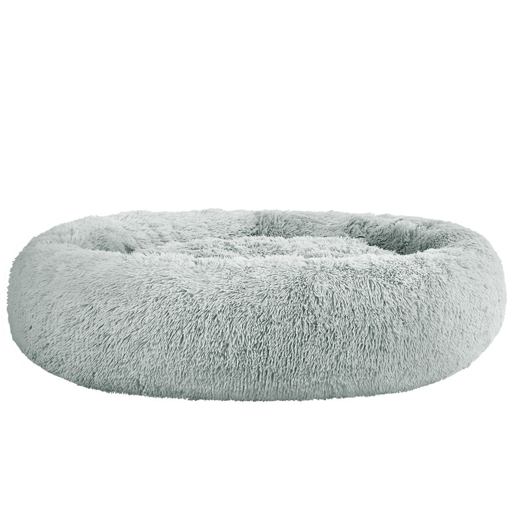 Marlook Pet Bed Dog Cat 110cm Calming Extra Large Soft Plush Light Grey