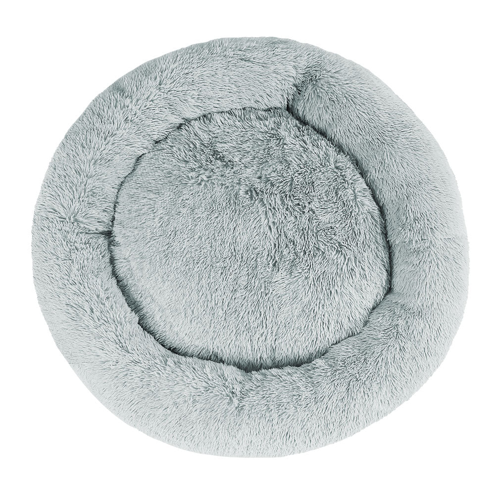 Marlook Pet Bed Dog Cat 110cm Calming Extra Large Soft Plush Light Grey