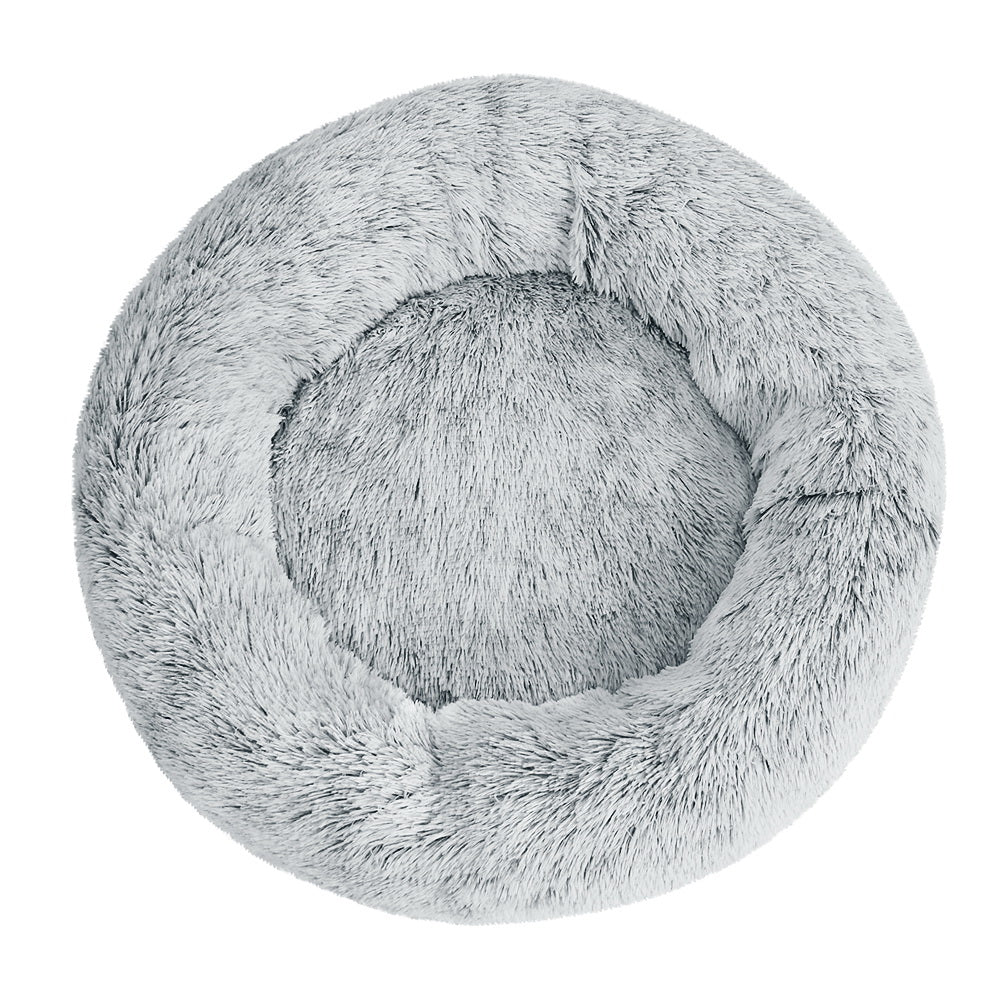 Marlook Pet Bed Dog Cat 90cm Large Calming Soft Plush Light Charcoal