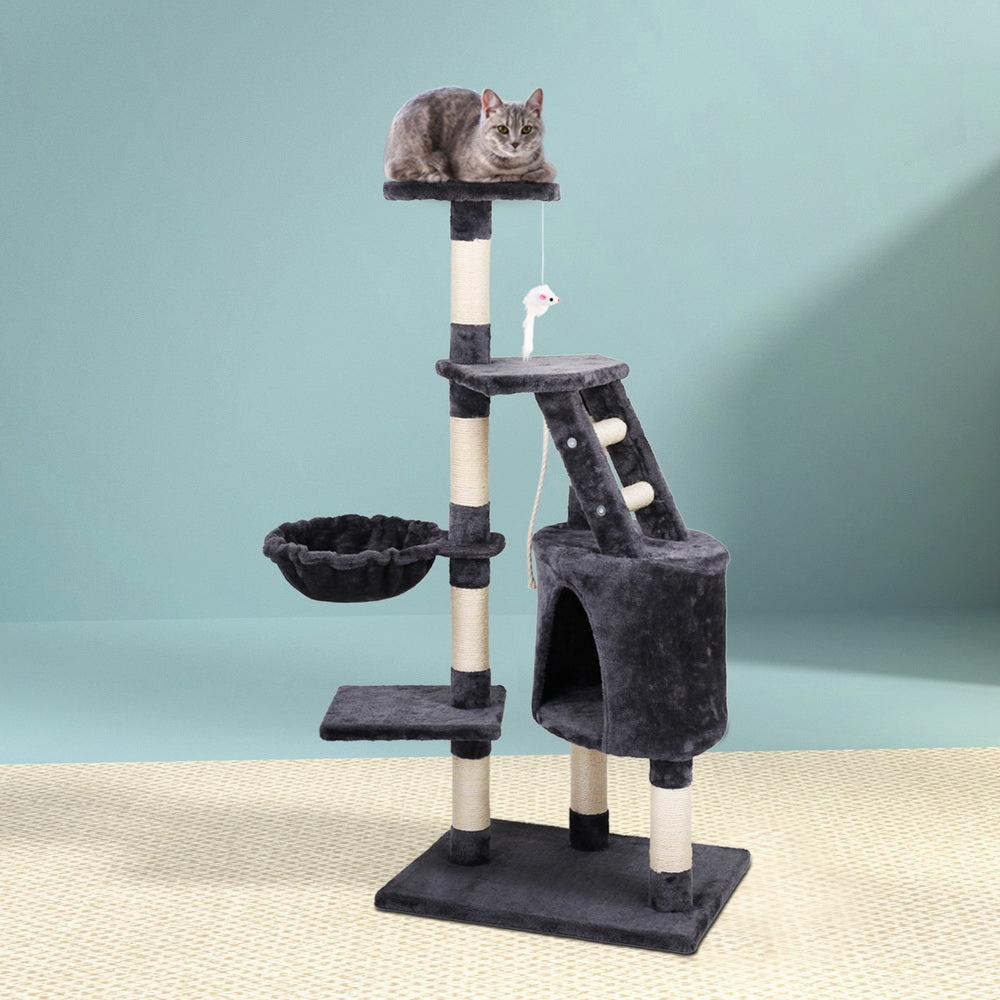 Marlook Cat Tree 120cm Tower Scratching Post Scratcher Wood Condo House Bed Toys