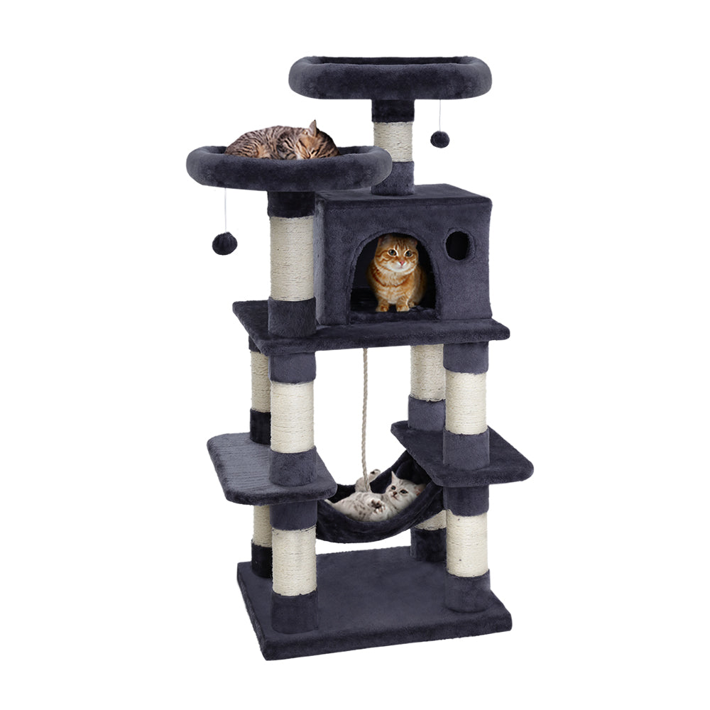 Marlook Cat Tree 145cm Tower Scratching Post Scratcher Wood Condo House Large Bed