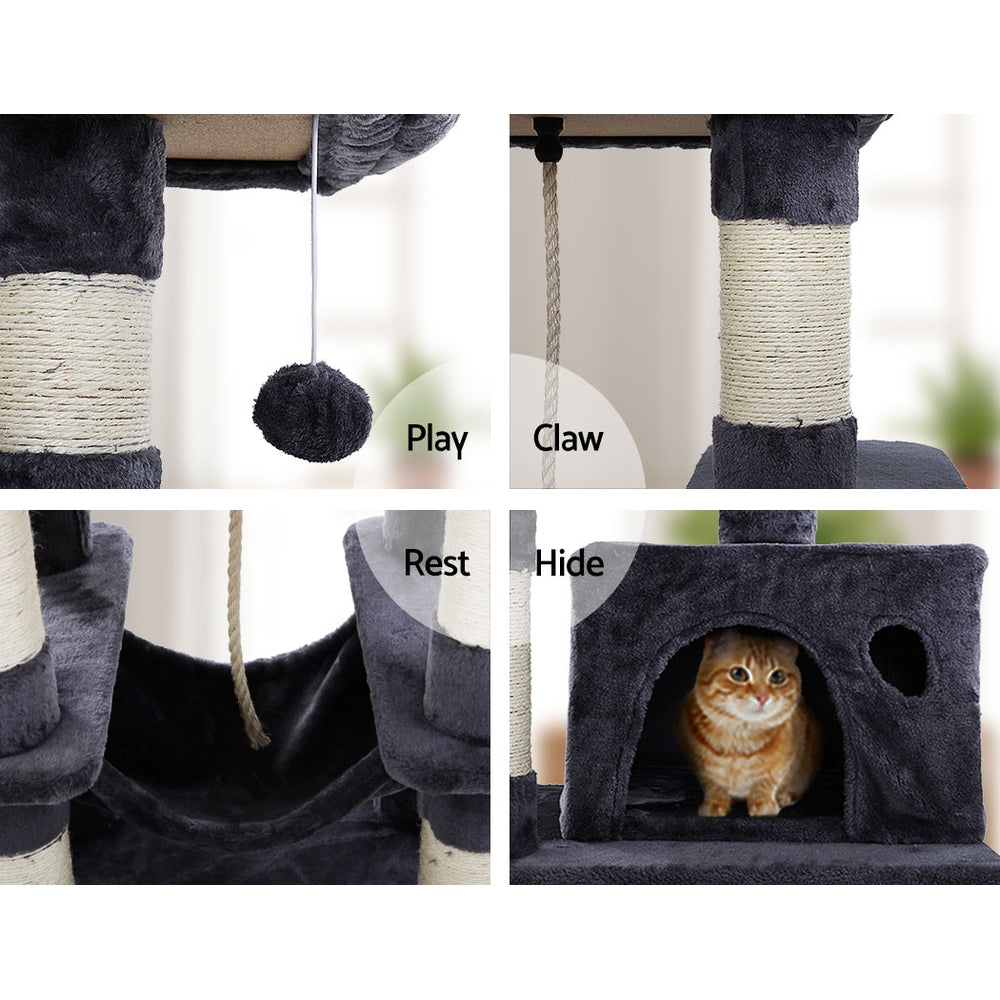 Marlook Cat Tree 145cm Tower Scratching Post Scratcher Wood Condo House Large Bed