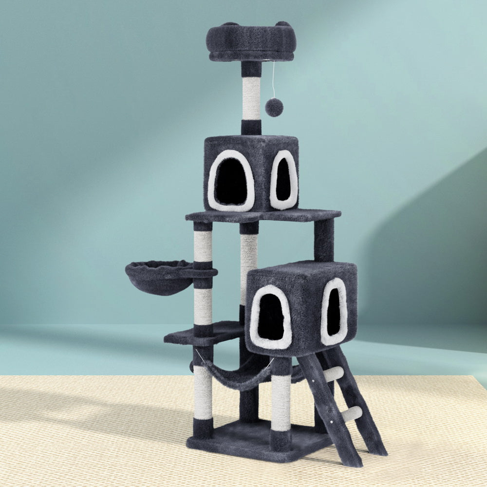Marlook Cat Tree 168cm Tower Scratching Post Scratcher Condo House Hanging Toy Bed