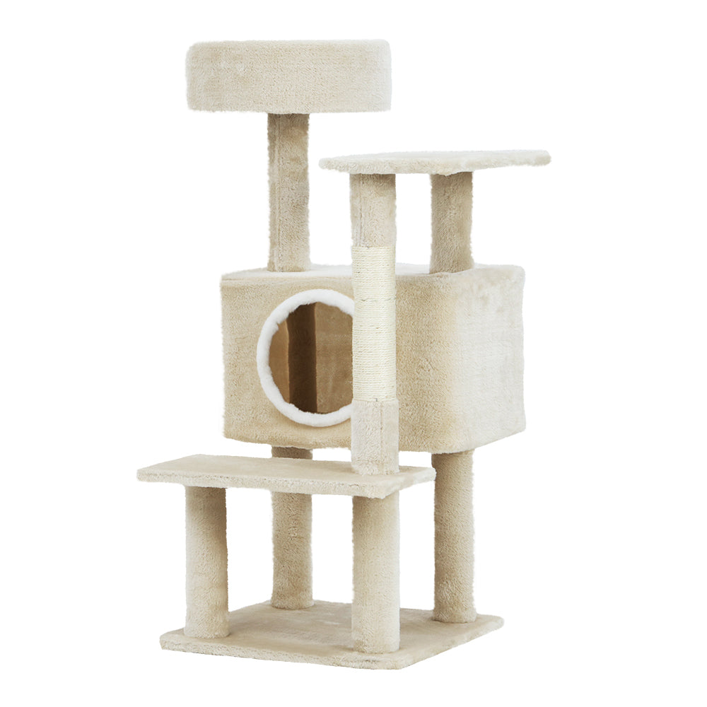 Marlook Cat Tree 90cm Scratching Post Tower Scratcher Wood Condo House Bed Trees