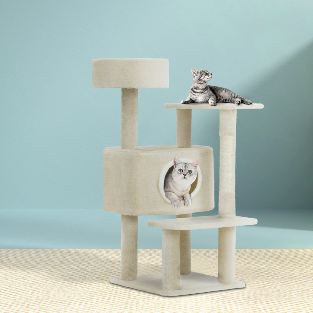 Marlook Cat Tree 90cm Scratching Post Tower Scratcher Wood Condo House Bed Trees