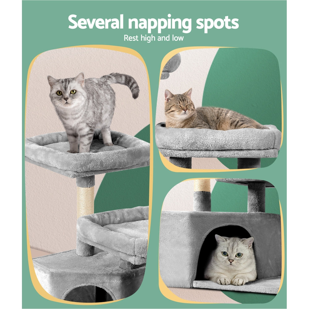 Marlook Cat Tree 69cm Scratching Post Tower Scratcher Wood Condo House Bed Trees