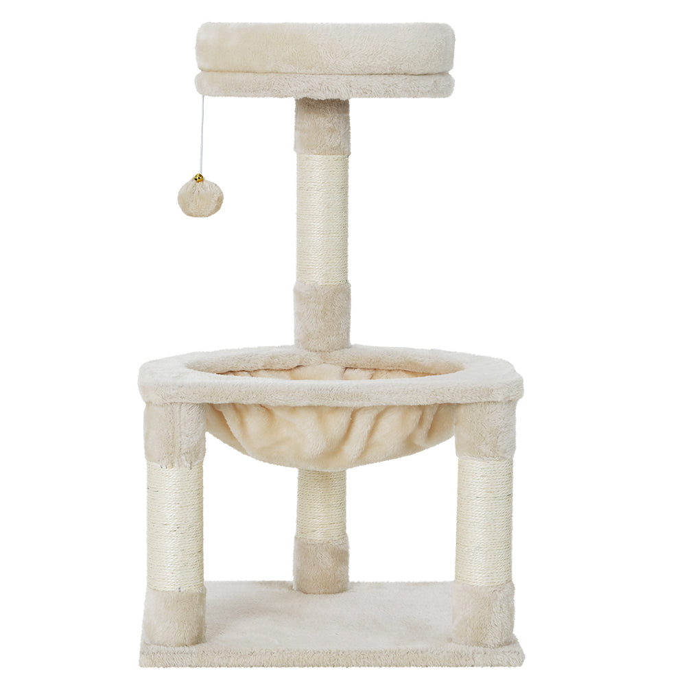 Marlook Cat Tree 69cm Scratching Post Tower Scratcher Wood Condo Toys House Bed