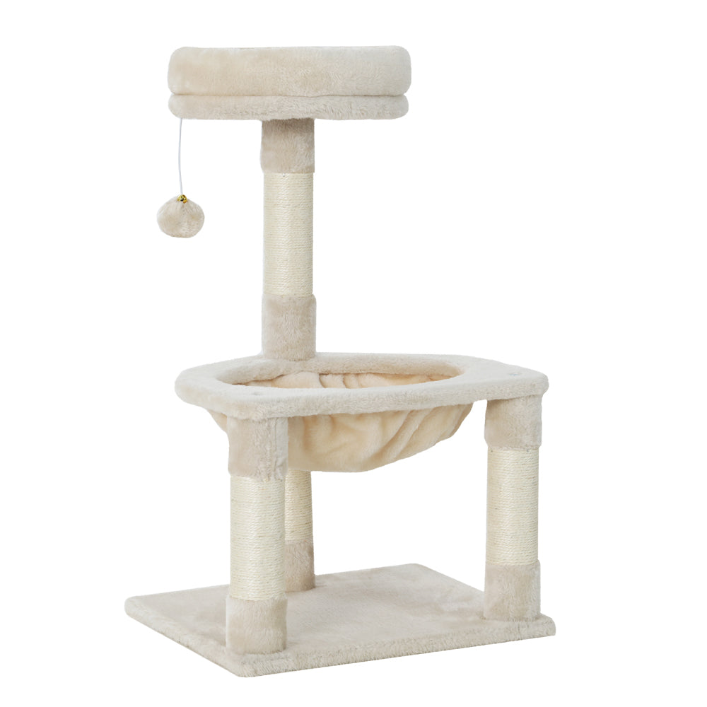 Marlook Cat Tree 69cm Scratching Post Tower Scratcher Wood Condo Toys House Bed