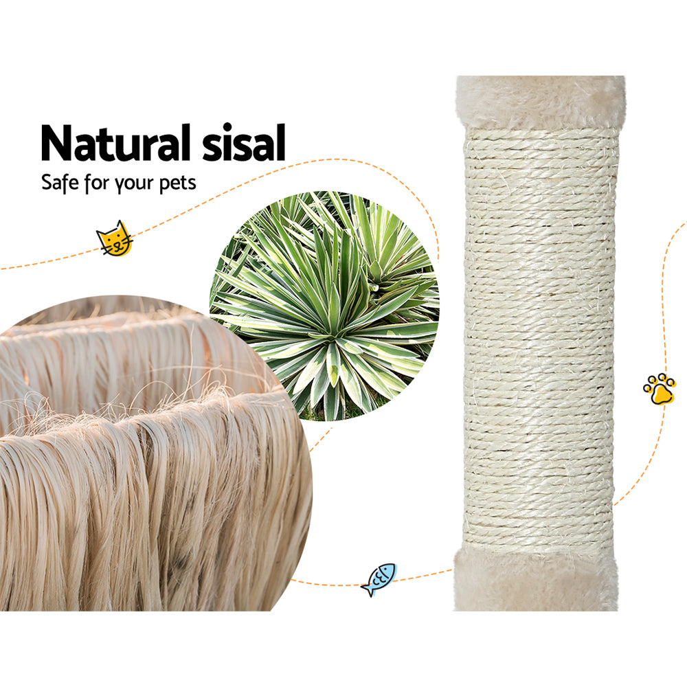 Marlook Cat Tree 69cm Scratching Post Tower Scratcher Wood Condo Toys House Bed