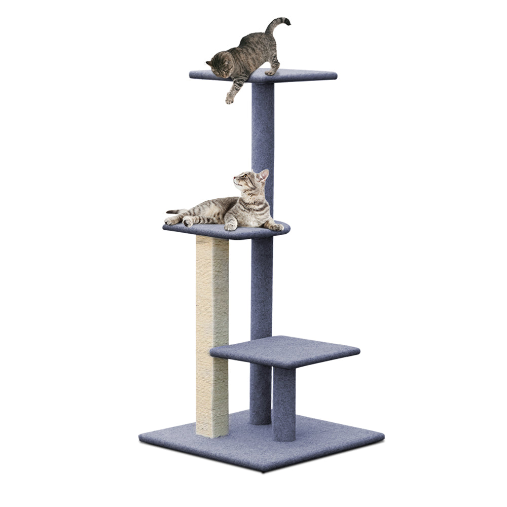 Marlook Cat Tree 124cm Scratching Post Tower Scratcher Trees Wood Condo Board