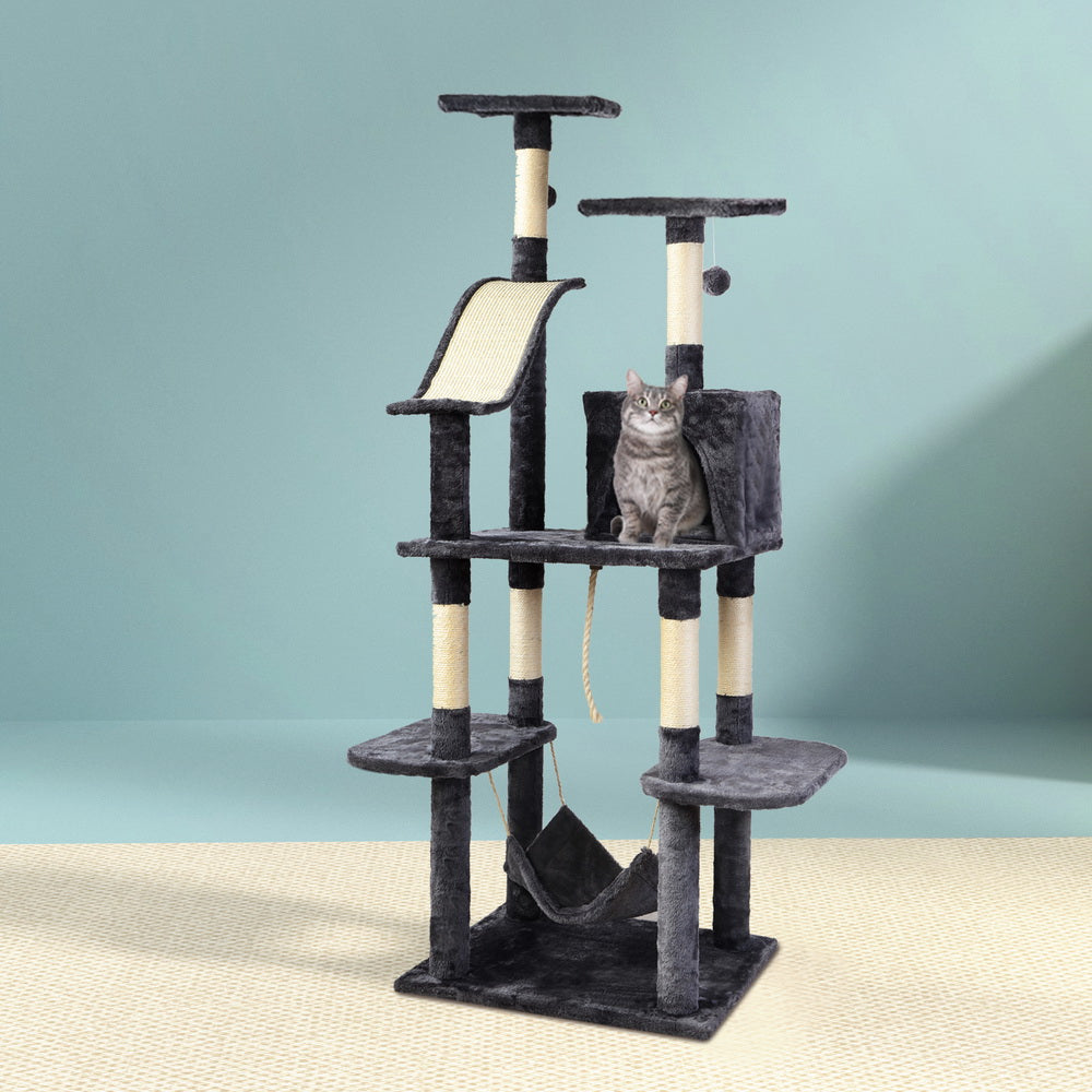 Marlook Cat Tree 171cm Tower Scratching Post Scratcher Wooden Condo House Bed Toys