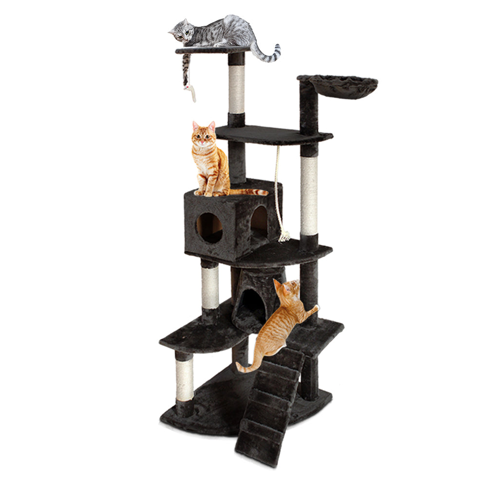 Marlook Cat Tree 193cm Tower Scratching Post Scratcher Condo House Trees Grey