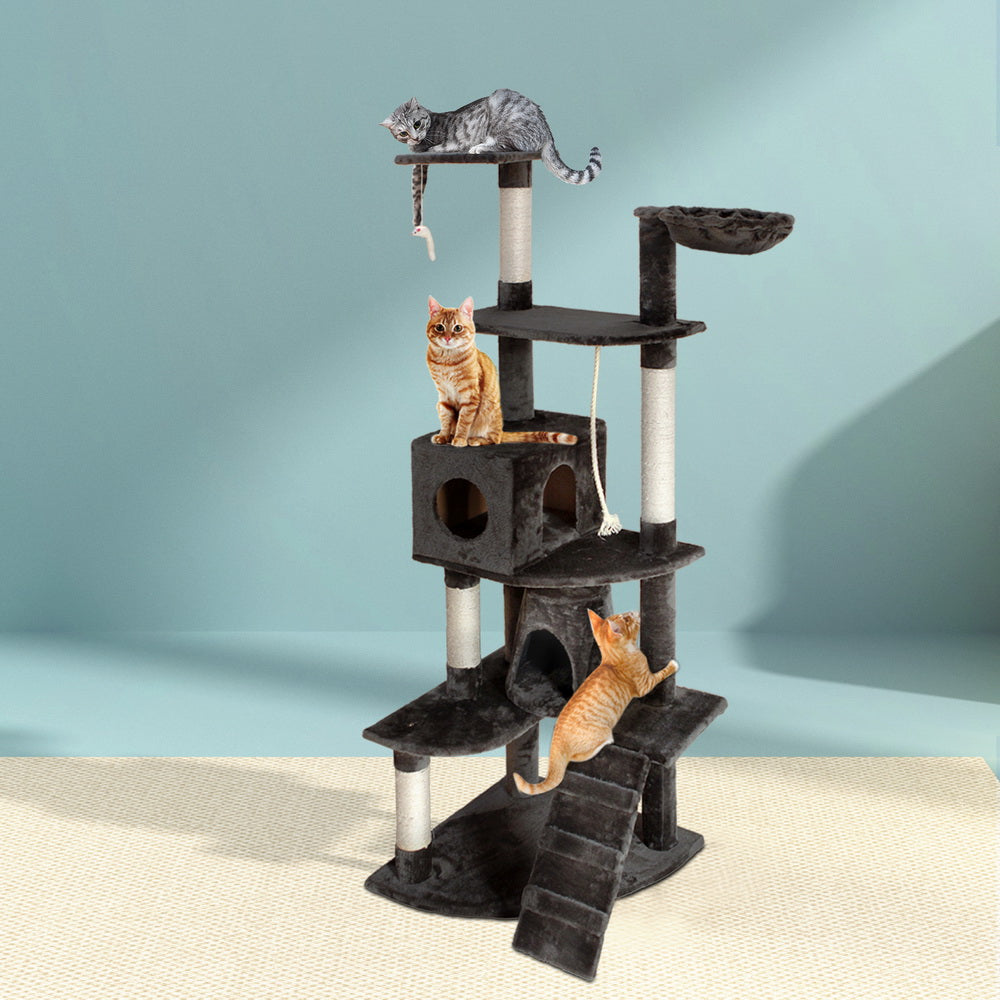 Marlook Cat Tree 193cm Tower Scratching Post Scratcher Condo House Trees Grey