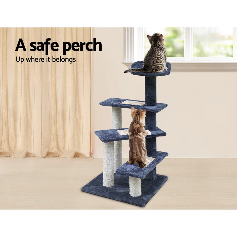 Marlook Cat Tree 100cm Scratching Post Scratcher Tower Wood Condo House Trees Bed