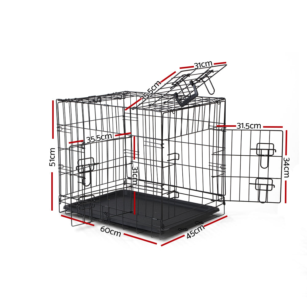 Marlook 24" Dog Cage Crate Kennel 3 Doors