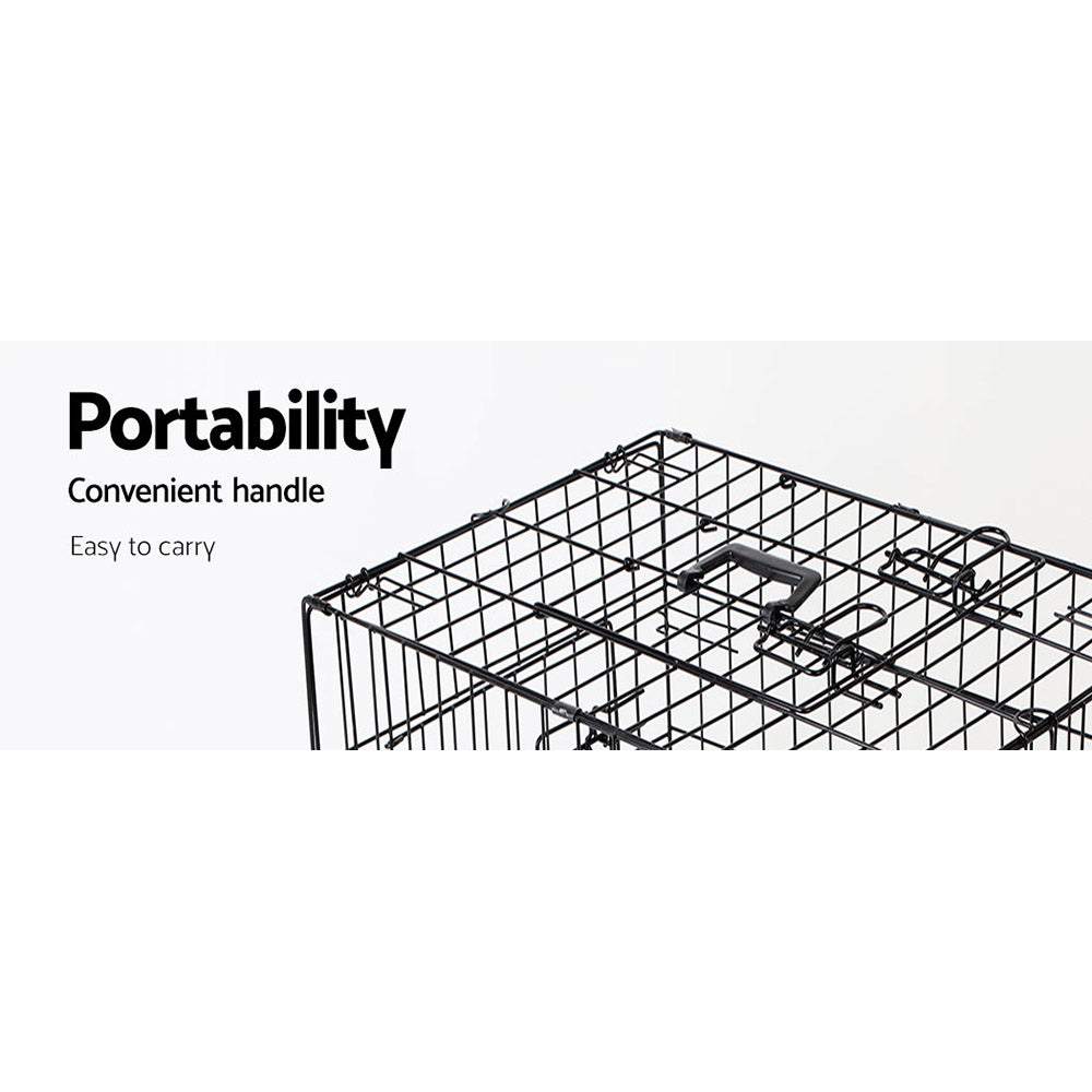 Marlook 24" Dog Cage Crate Kennel 3 Doors