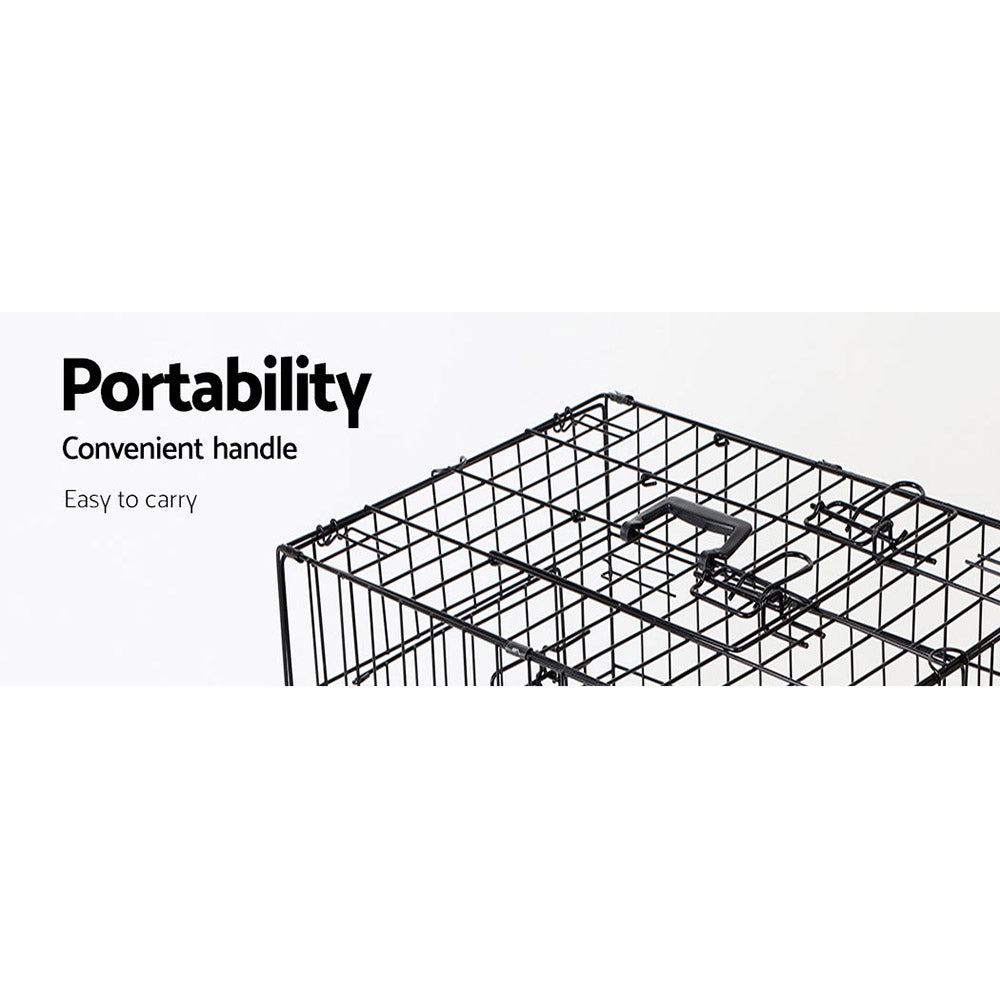 Marlook 42" Dog Cage Crate Large Kennel 3 Doors