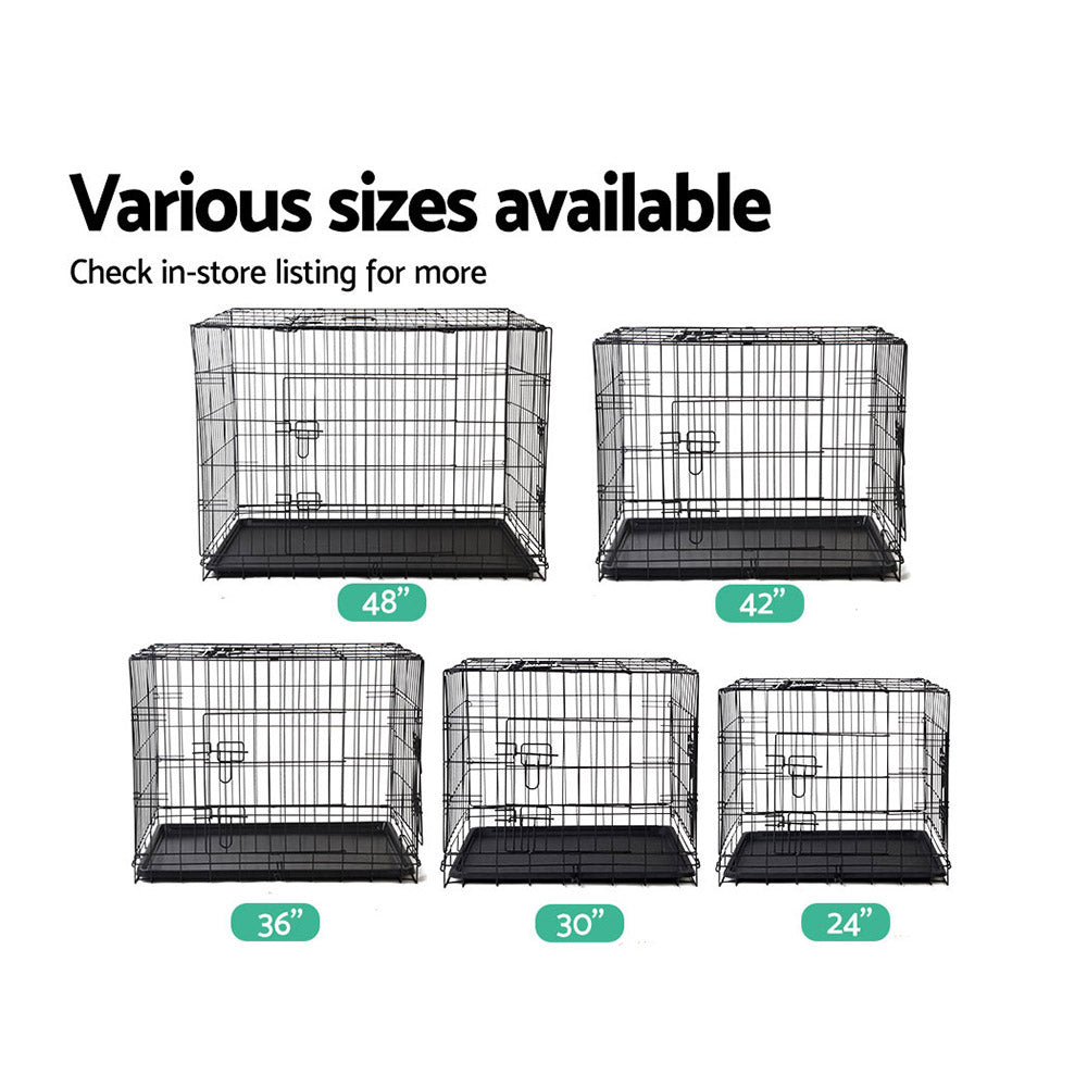 Marlook 42" Dog Cage Crate Large Kennel 3 Doors