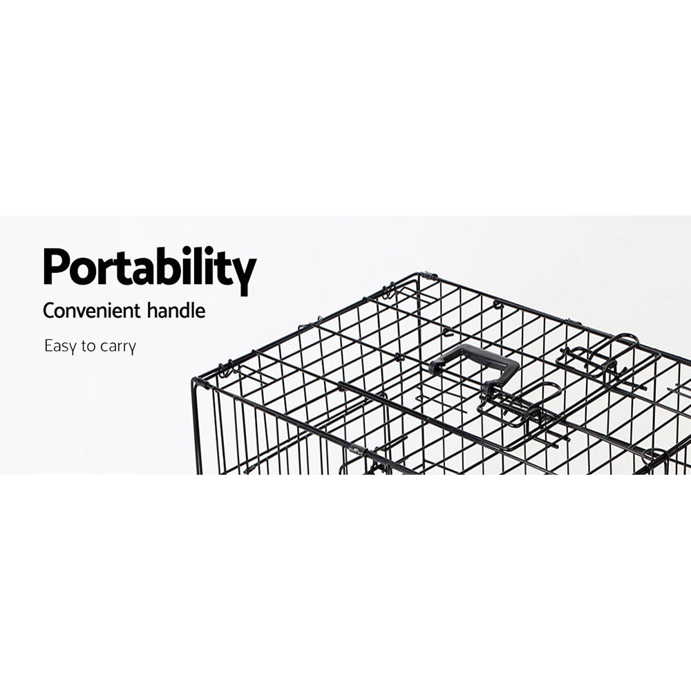 Marlook 48" Dog Cage Crate Large Kennel 3 Doors