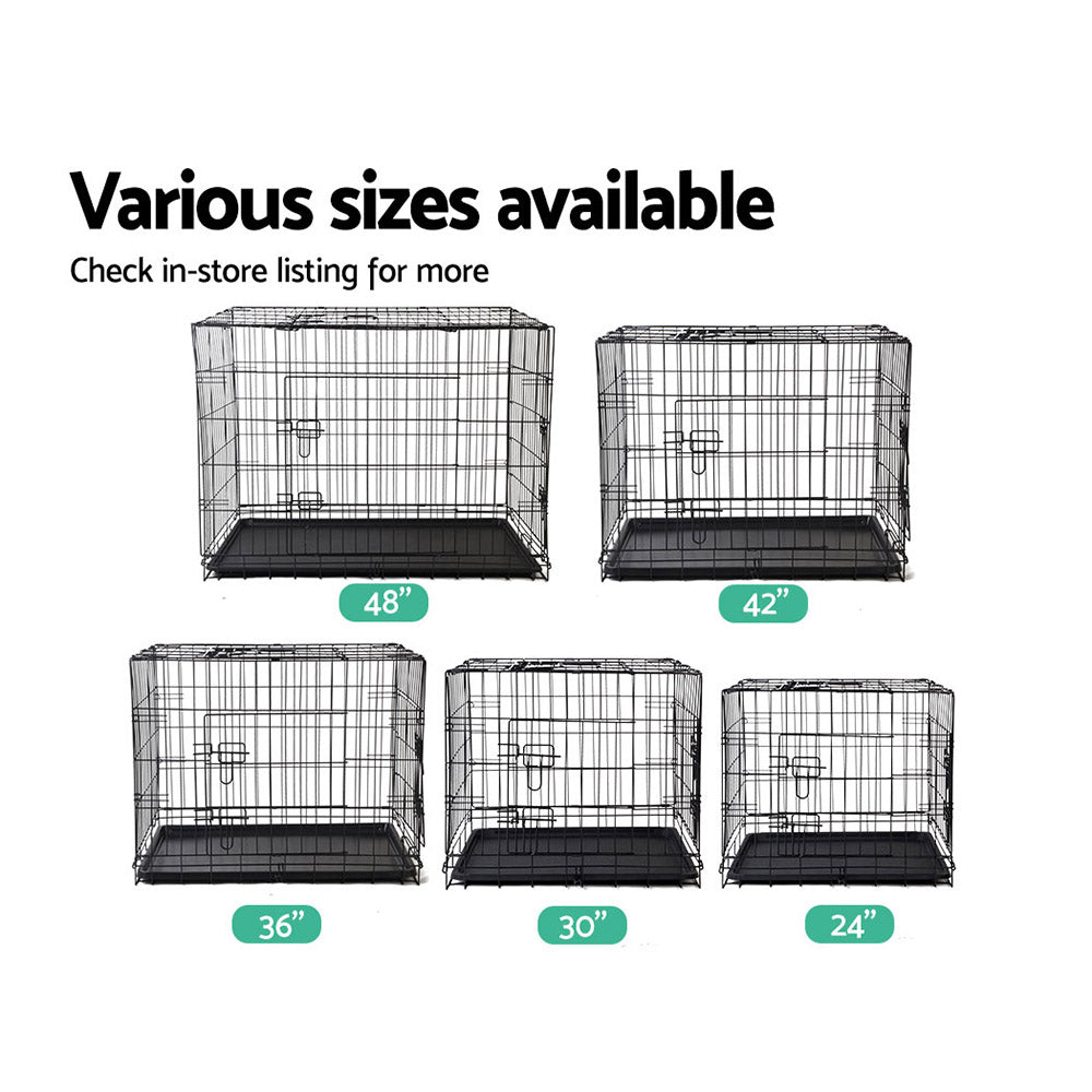 Marlook 48" Dog Cage Crate Large Kennel 3 Doors