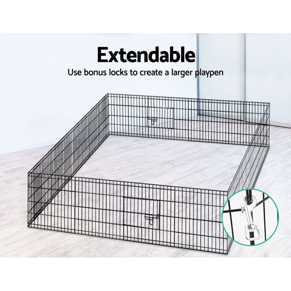 Marlook 24" 8 Panel Dog Playpen Pet Fence Exercise Cage Enclosure Play Pen