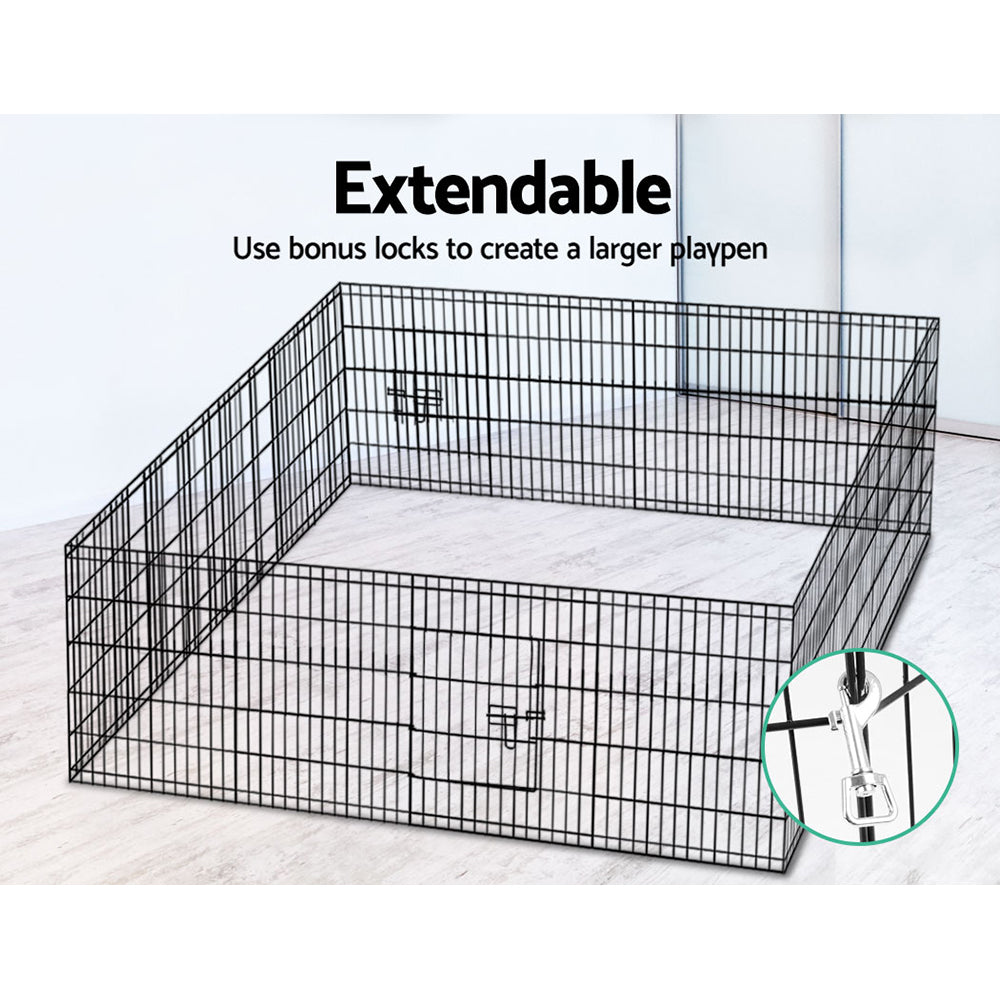 Marlook 30" 8 Panel Dog Playpen Pet Fence Exercise Cage Enclosure Play Pen