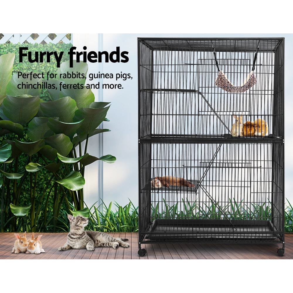 Marlook Rabbit Cage 142cm Hutch 4 Level Bird Guinea Pig Ferret