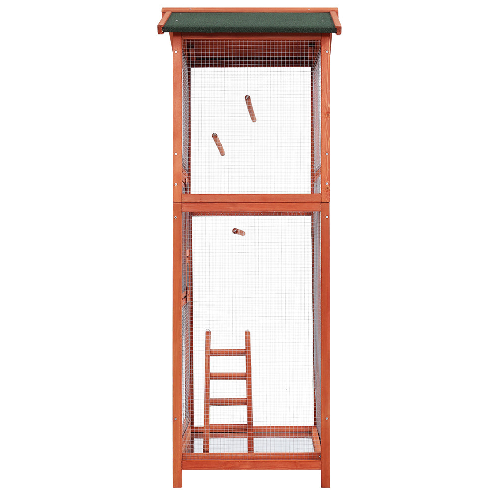Marlook Bird Cage 72cm x 60cm x 168cm Pet Cages Large Aviary Parrot Carrier Travel Canary Wooden XL