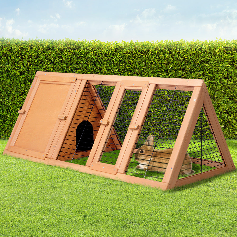 Marlook Rabbit Hutch 119cm x 51cm x 44cm Chicken Coop Large Run Wooden Cage Outdoor