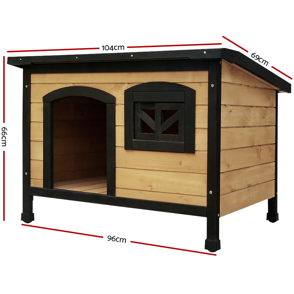 Marlook Dog Kennel Extra Large Wooden Outdoor Indoor Puppy Pet House Cabin Crate Weatherproof
