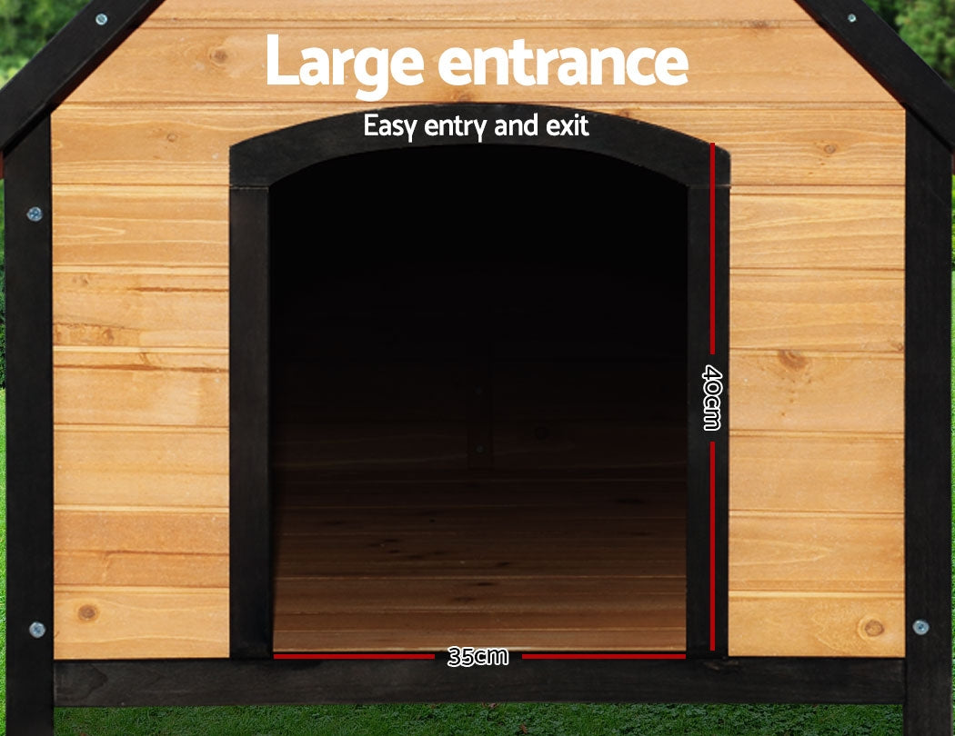Marlook Dog Kennel Extra Large Wooden Outdoor House Pet Puppy House XL Crate Cabin Waterproof