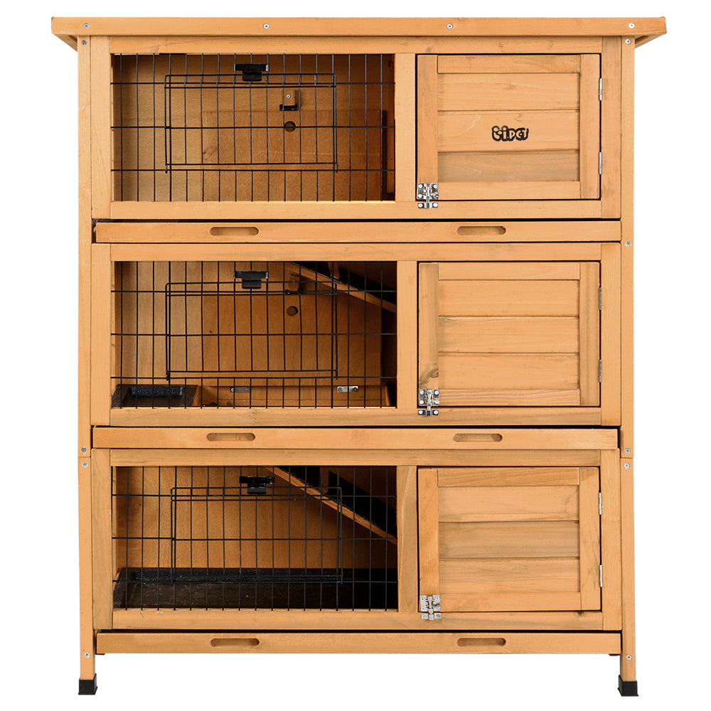 Marlook Rabbit Hutch 91.5cm x 46cm x 116.5cm Chicken Coop Large House Cage Run Wooden Bunny Outdoor