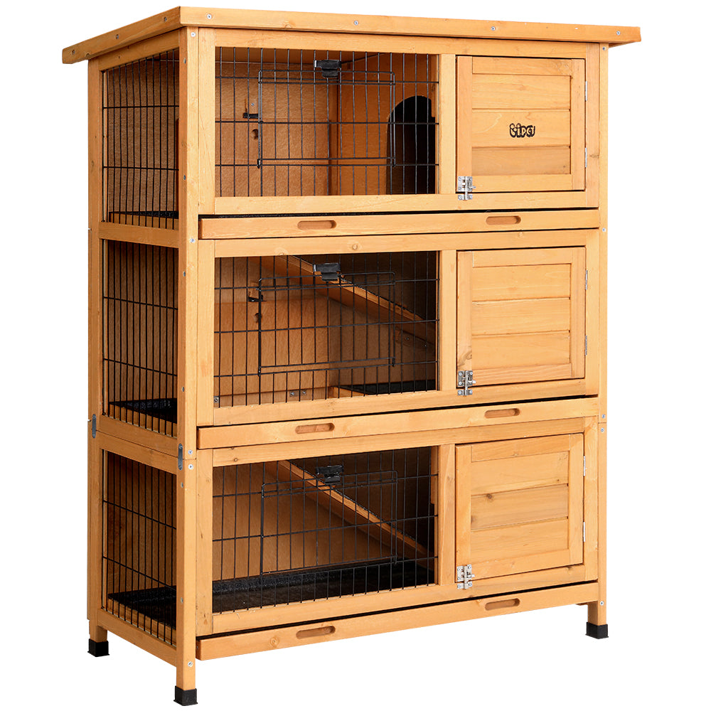 Marlook Rabbit Hutch 91.5cm x 46cm x 116.5cm Chicken Coop Large House Cage Run Wooden Bunny Outdoor