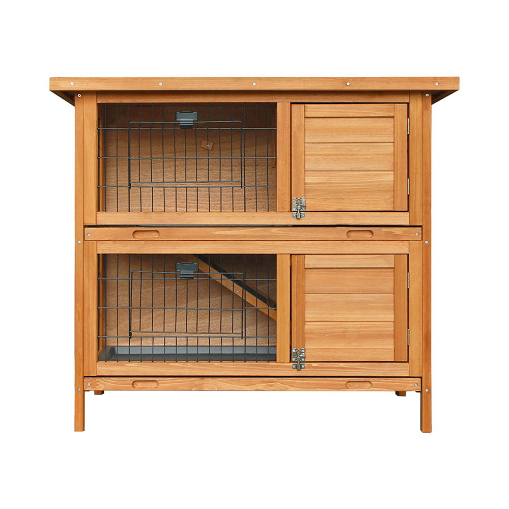 Marlook Rabbit Hutch 91.5cm x 45cm x 82cm Chicken Coop Large Wooden House Run Cage Pet Bunny