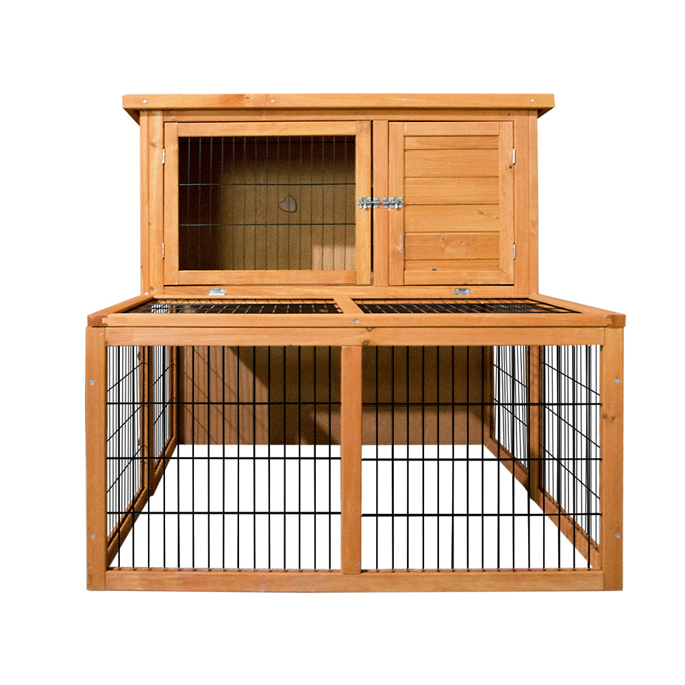 Marlook Chicken Coop 96cm x 96cm x 100cm Rabbit Hutch Large Run Wooden Cage Outdoor House
