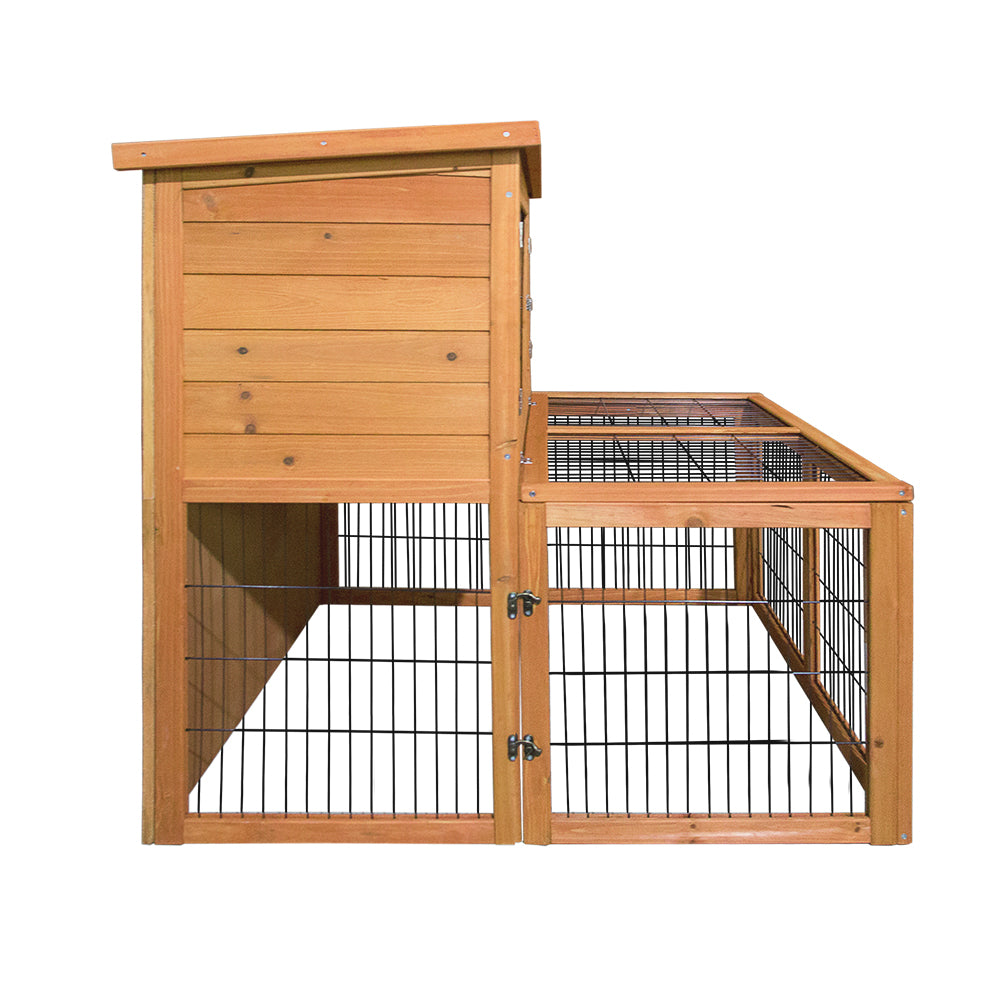 Marlook Chicken Coop 96cm x 96cm x 100cm Rabbit Hutch Large Run Wooden Cage Outdoor House