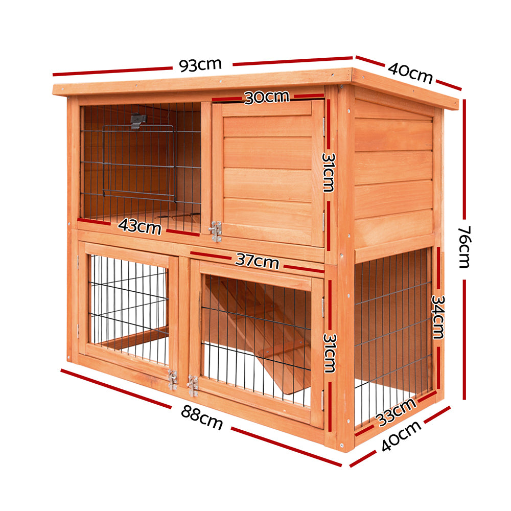 Marlook Chicken Coop 88cm x 40cm x 76cm Rabbit Hutch Large House Run Wooden Cage Outdoor