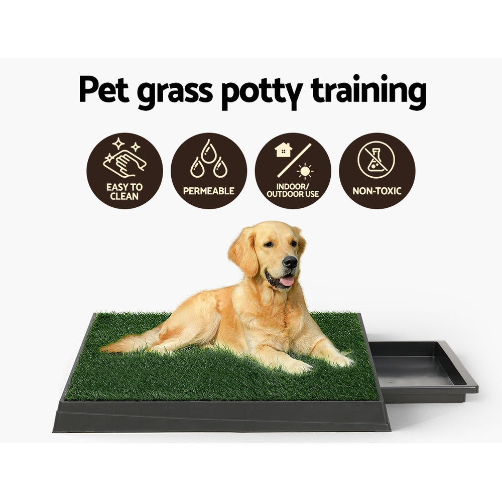 Marlook Pet Training Pad Dog Potty Toilet Large Loo Portable With Tray Grass Mat