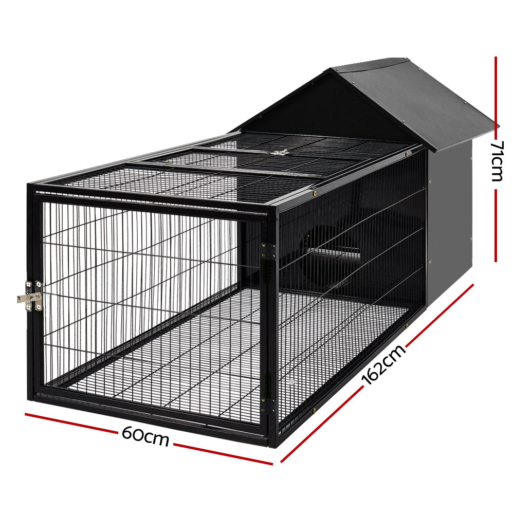 Marlook Rabbit Cage Hutch 162x60cm Enclosure Metal