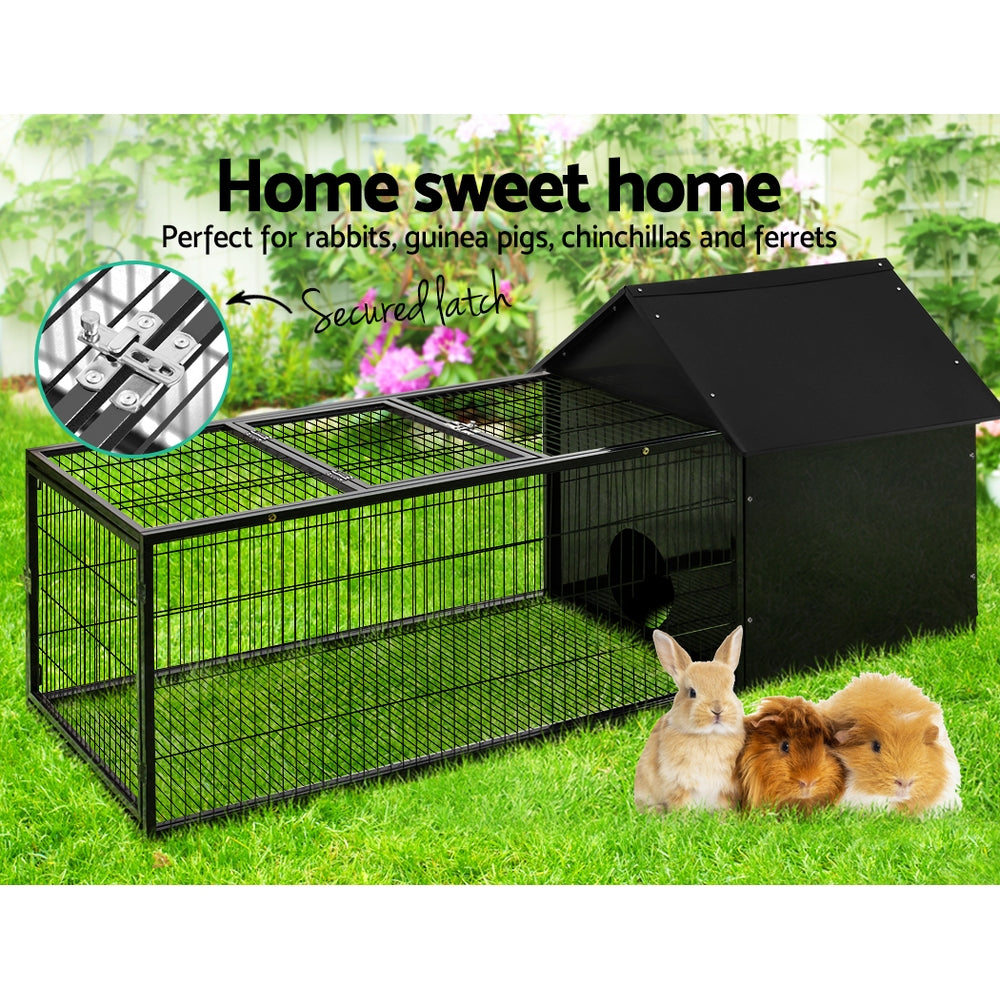 Marlook Rabbit Cage Hutch 162x60cm Enclosure Metal